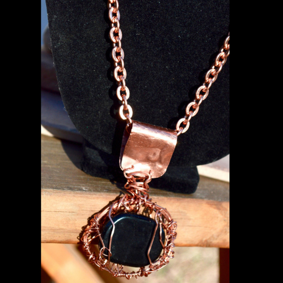 Obsidian Black Copper Heavy Chain Pendant Hip Hop - Picture 7 of 14